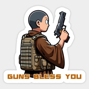 Gun Bless You Sticker